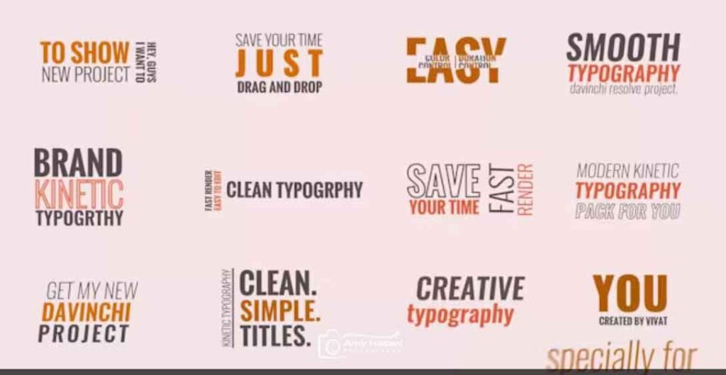 دانلود پریست داوینچی برای متن‌های پویا و جذاب Kinetic Typography