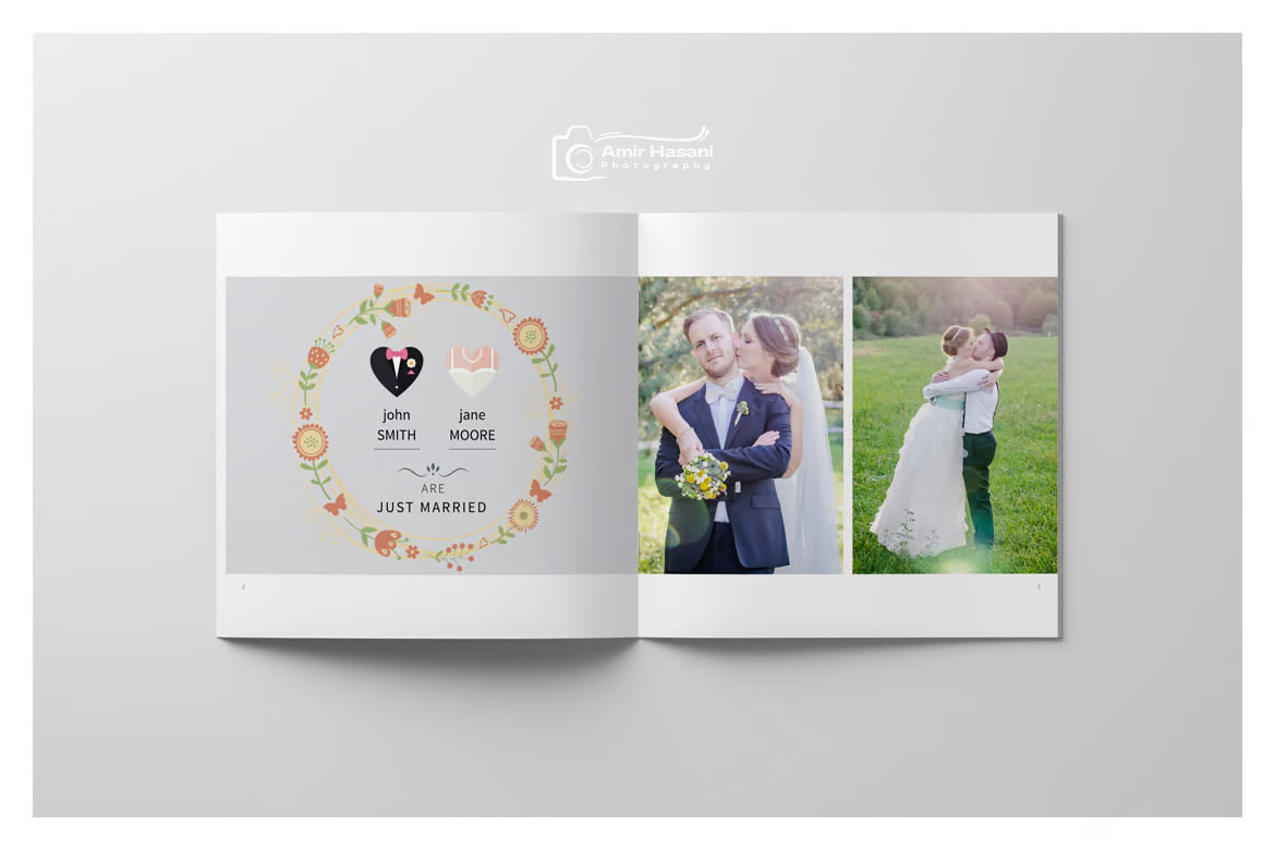 دانلود قالب آلبوم عروسی حرفه‌ای Wedding Album Template