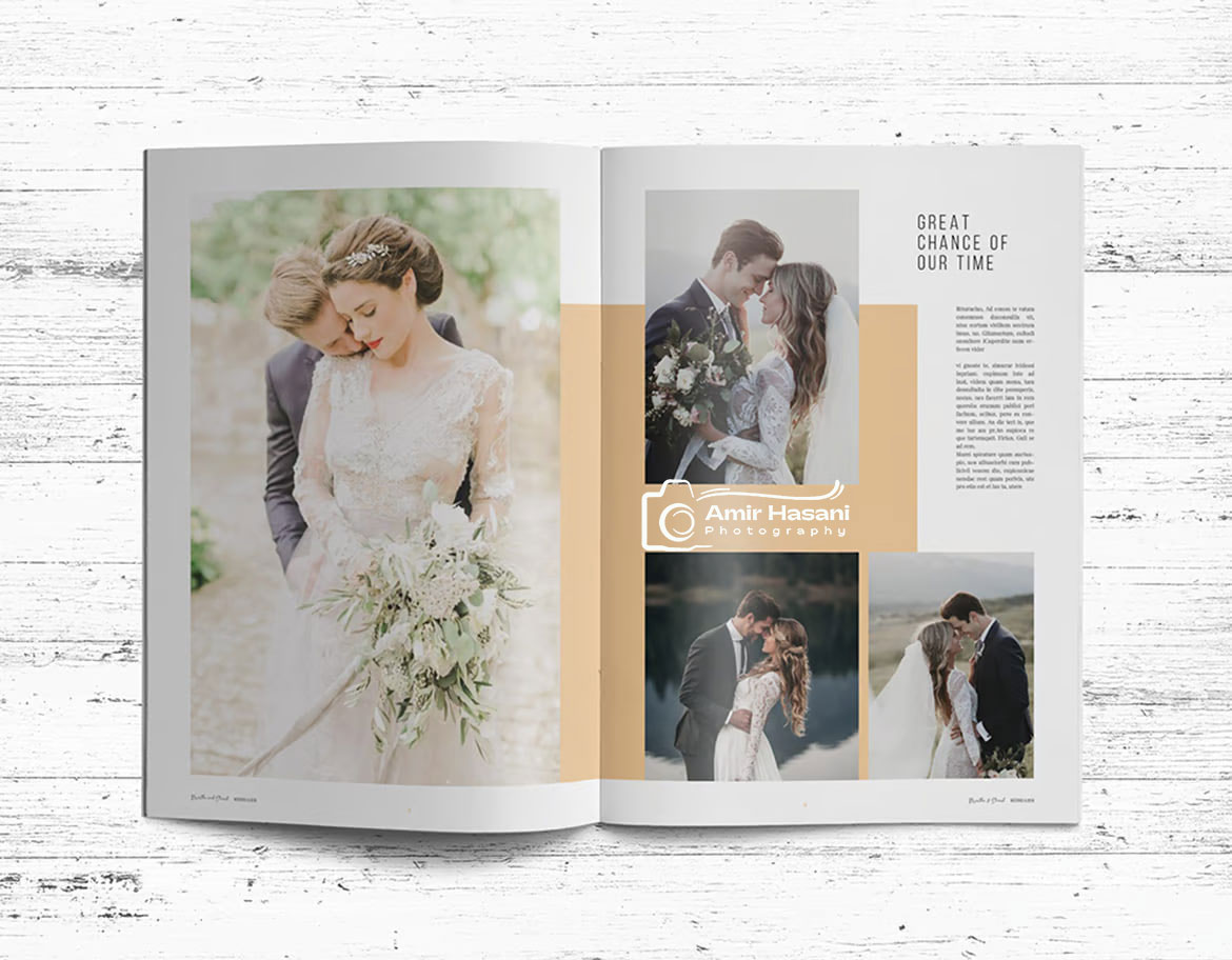 دانلود قالب PSD و InDesign آلبوم عروسی Wedding Album