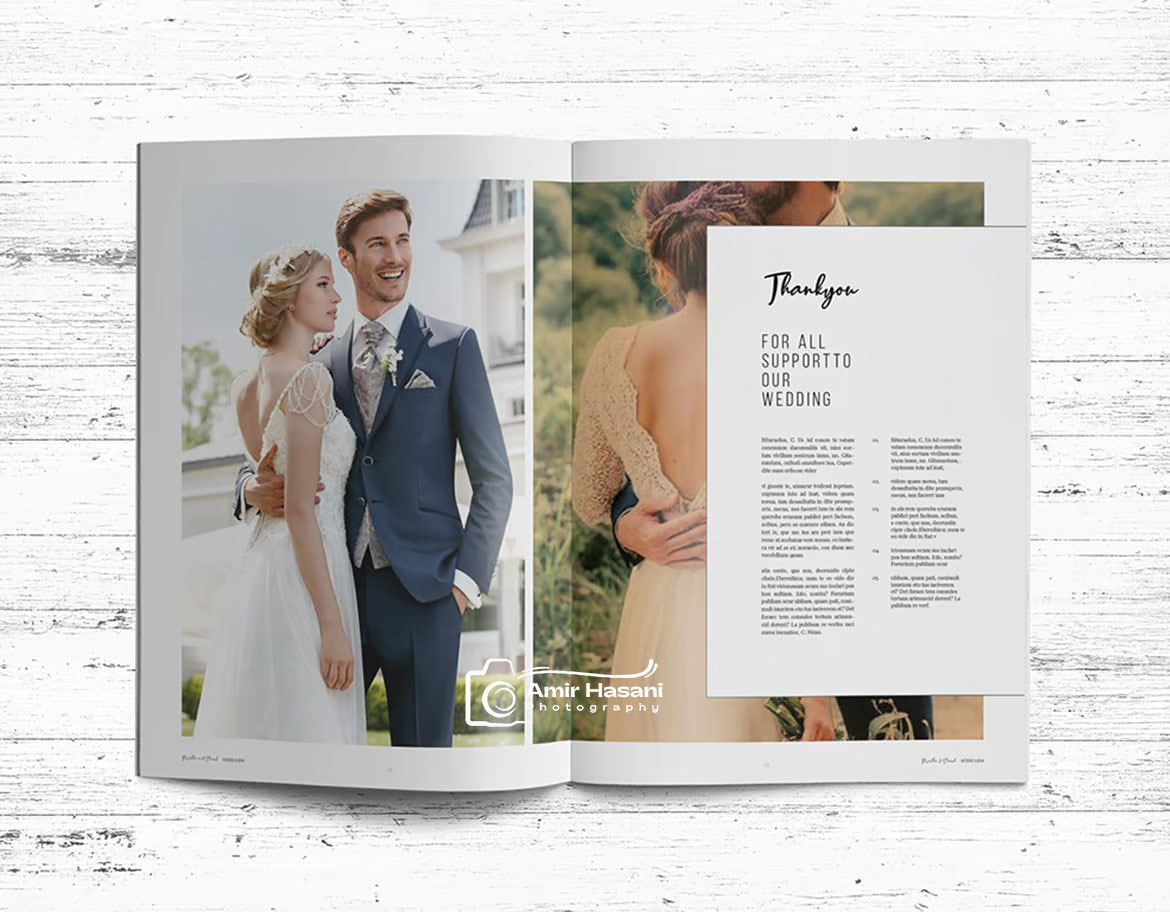 دانلود قالب PSD و InDesign آلبوم عروسی Wedding Album