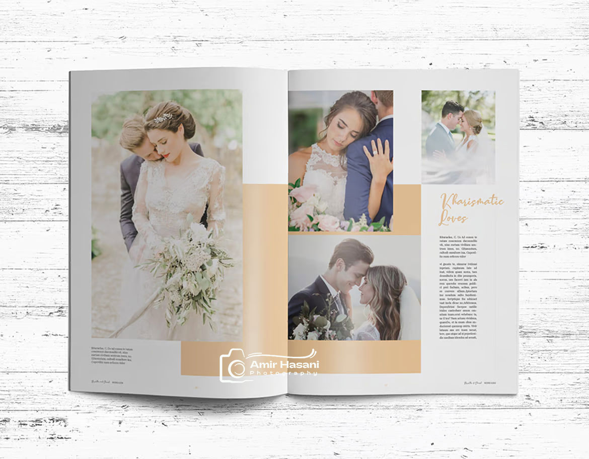 دانلود قالب PSD و InDesign آلبوم عروسی Wedding Album