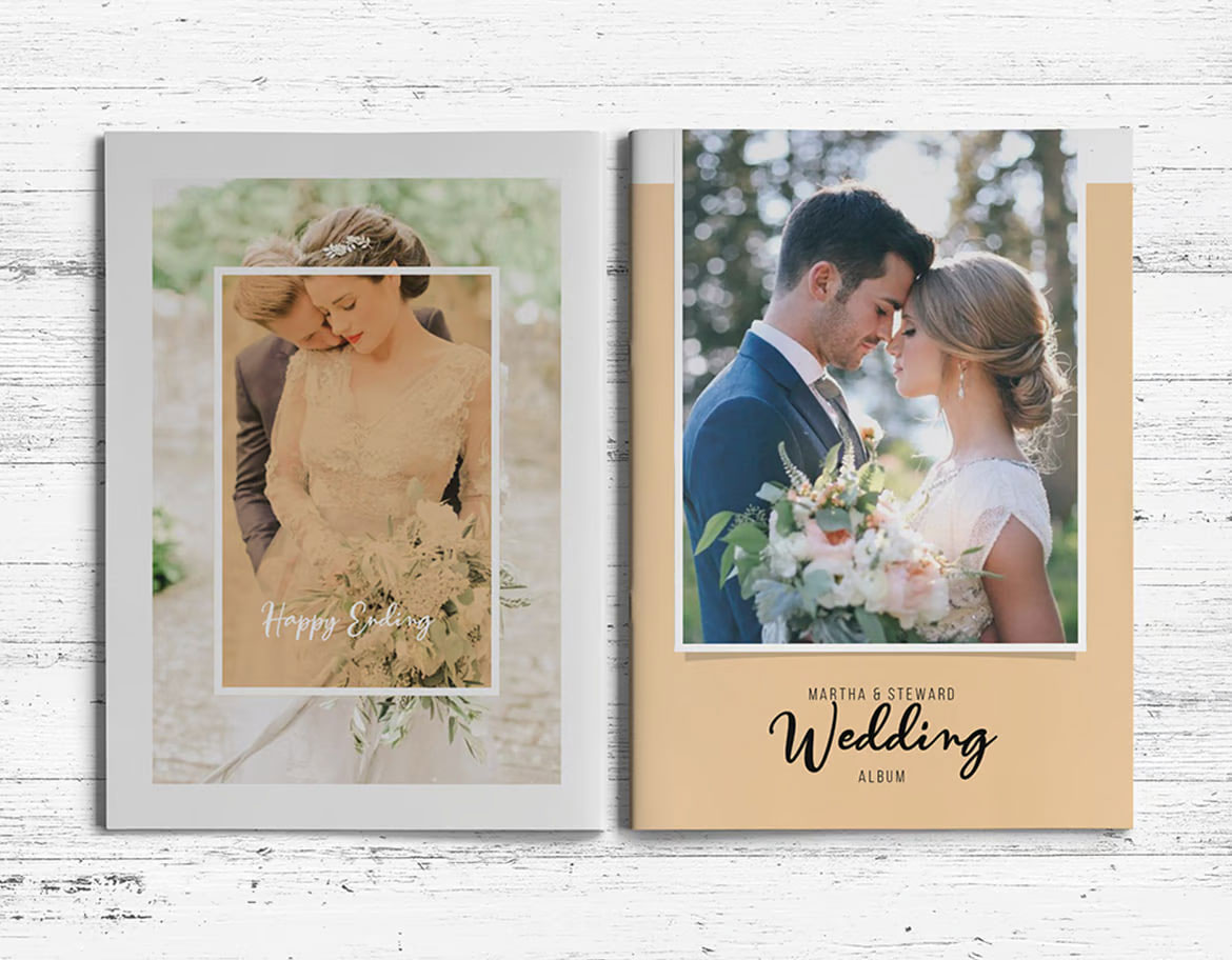 دانلود قالب PSD و InDesign آلبوم عروسی Wedding Album