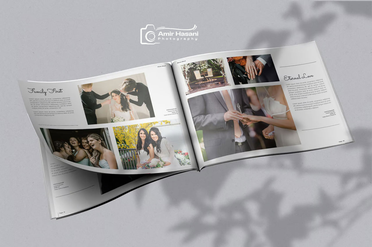 دانلود قالب آلبوم عکس عروسی مدرن، Modern Wedding