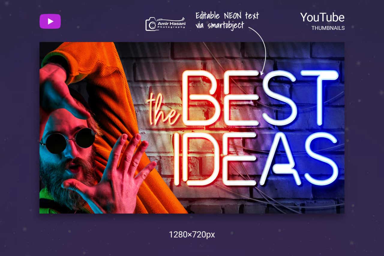 دانلود تامنیل یوتیوب نئونی