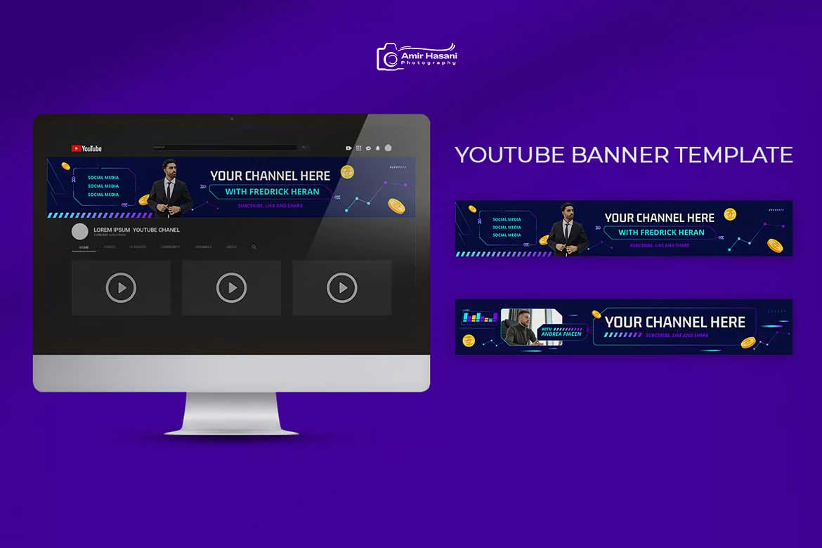 دانلود بنر یوتیوب بیت‌ کوین